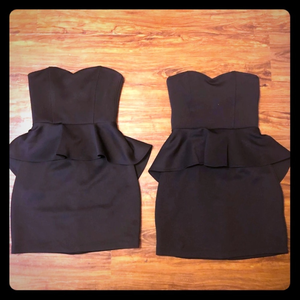 Black Dress With One Ruffle